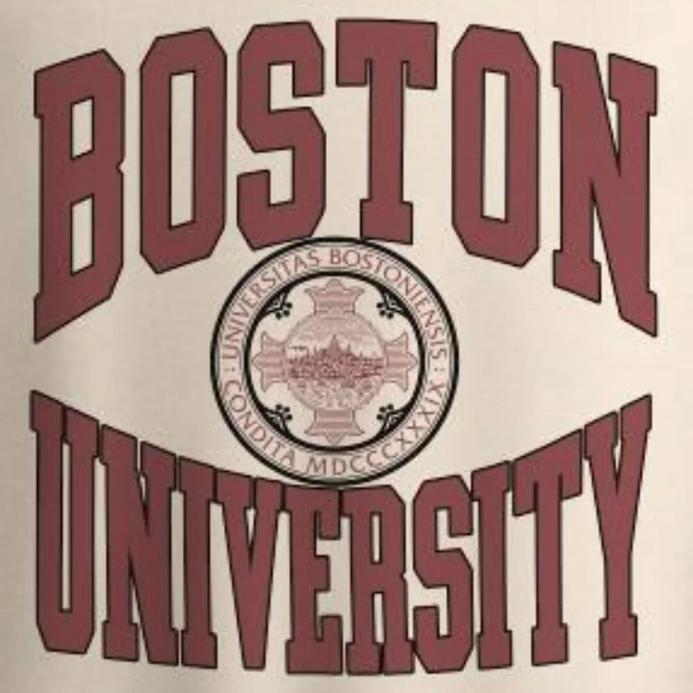 Vintage Boston University Sweatshirt Sand, Boston University Shirt BU Pullover - Picture 3 of 4